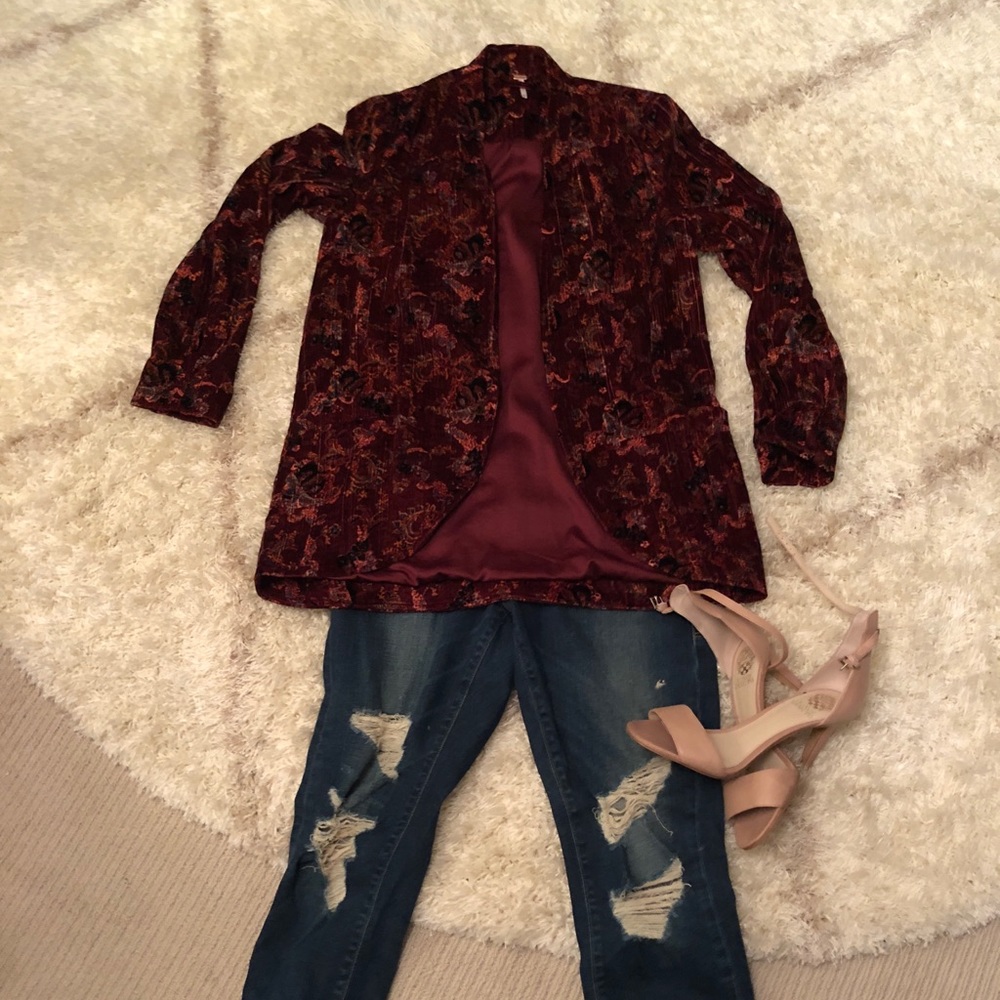 Free people velvet blazer
